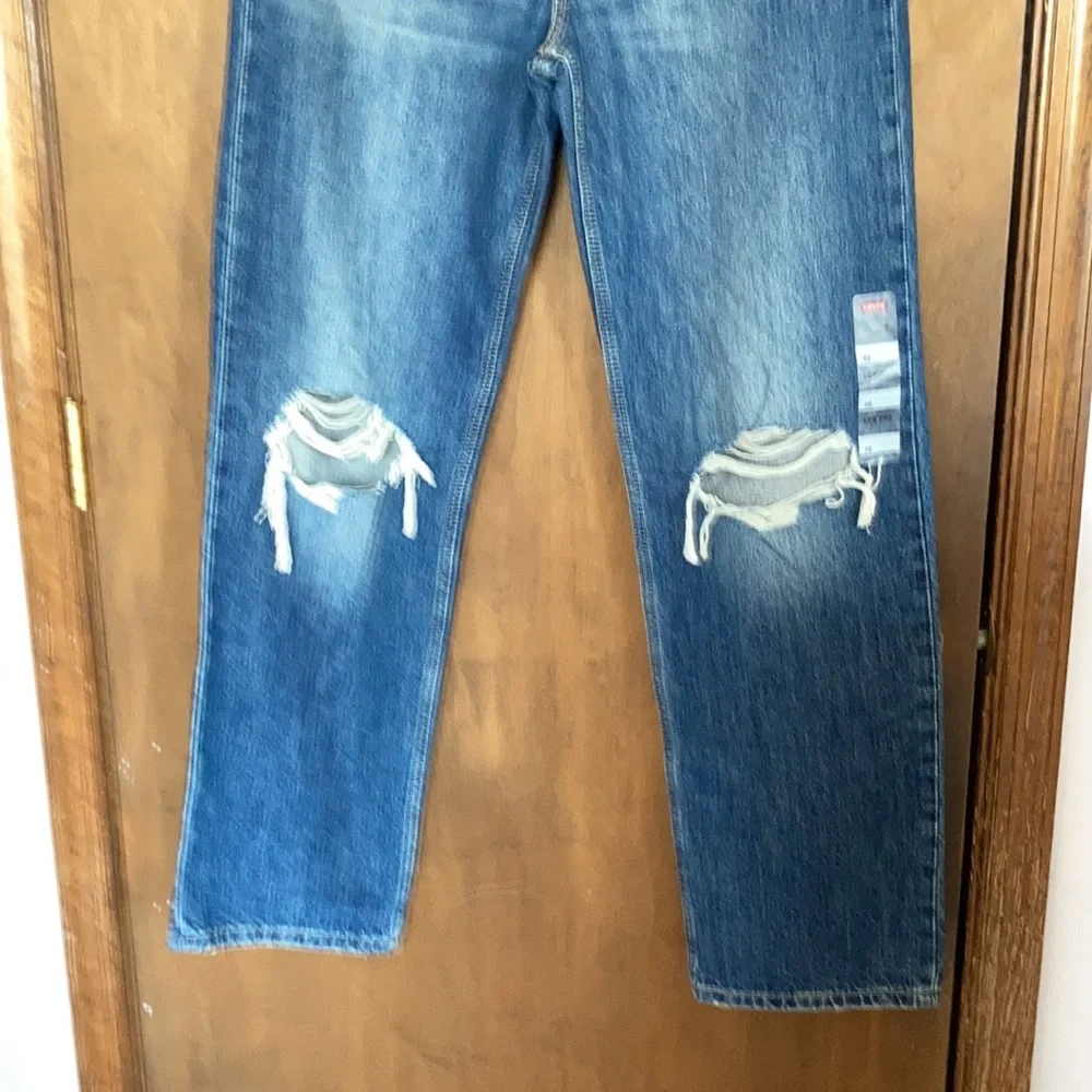 Levi’s low pro straight leg jean cotton midrise distressed denim 30